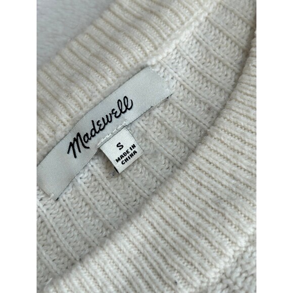 Madewell Patch pocket Pullover crewneck sweater size S Oversize - Picture 3 of 8